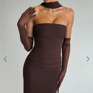 Babyboo Yulia Maxi Dress - Plum Brown